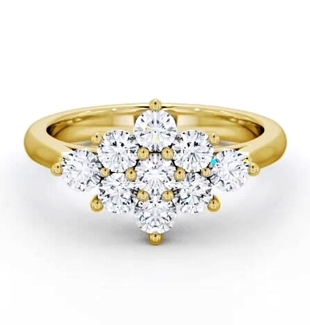 Cluster Diamond Marquise Design Ring 9K Yellow Gold CL42_YG_THUMB1