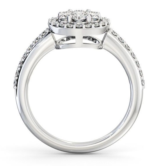 Cluster Diamond Halo Style Ring 9K White Gold CL43_WG_THUMB1