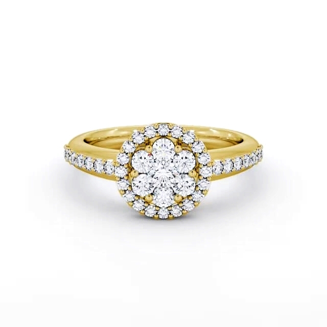 Cluster Diamond Ring 9K Yellow Gold - Arden CL43_YG_HAND