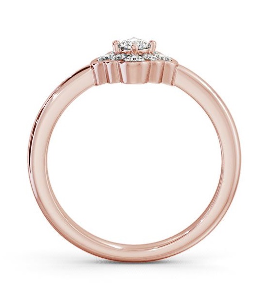 Cluster Diamond Unique Style Ring 9K Rose Gold CL44_RG_THUMB1