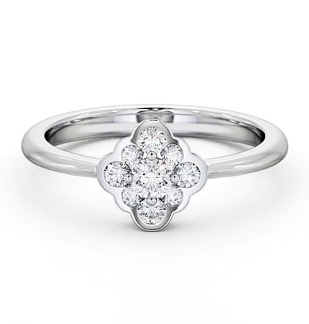 Cluster Diamond Unique Style Ring 9K White Gold CL44_WG_THUMB2 