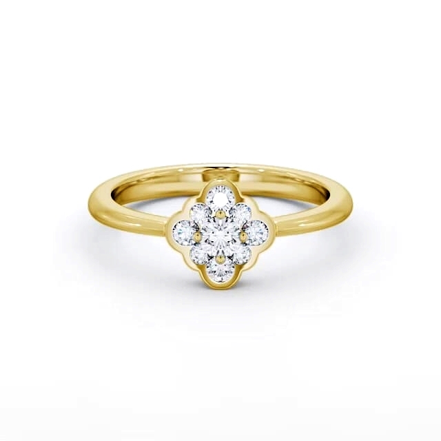 Cluster Diamond Ring 9K Yellow Gold - Lilianne CL44_YG_HAND