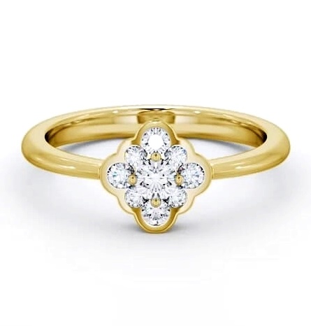 Cluster Diamond Unique Style Ring 18K Yellow Gold CL44_YG_THUMB2 