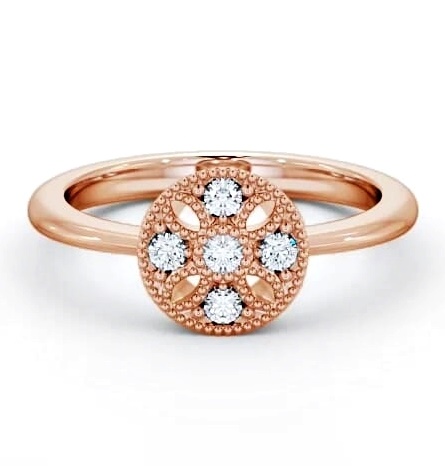 Cluster Diamond Bezel Set Ring 9K Rose Gold CL45_RG_THUMB1