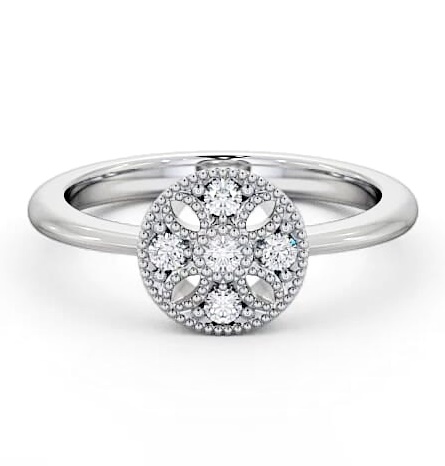 Cluster Diamond Bezel Set Ring 18K White Gold CL45_WG_THUMB2 