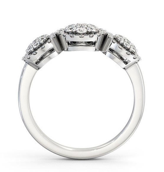 Cluster Round Diamond 0.46ct Trilogy Design Ring Platinum CL47_WG_THUMB1