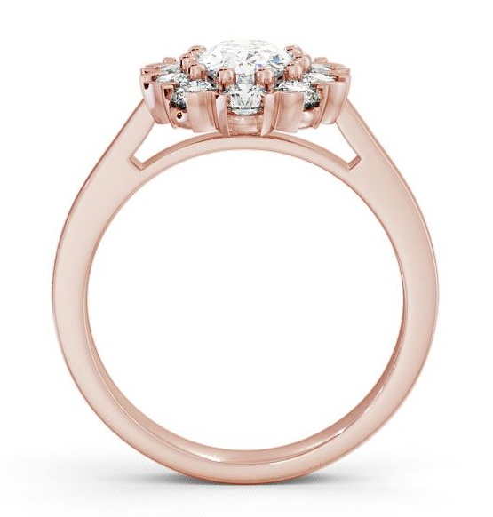 Cluster Oval Diamond Halo Style Ring 18K Rose Gold CL4_RG_THUMB1 