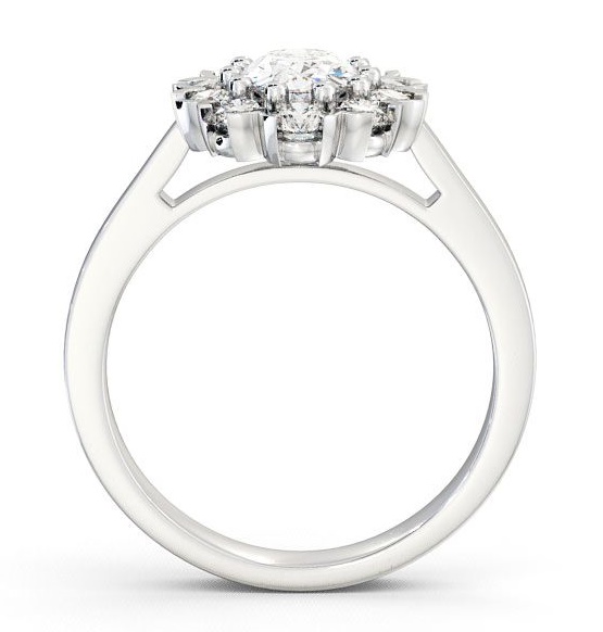 Cluster Oval Diamond Halo Style Ring Platinum CL4_WG_THUMB1 