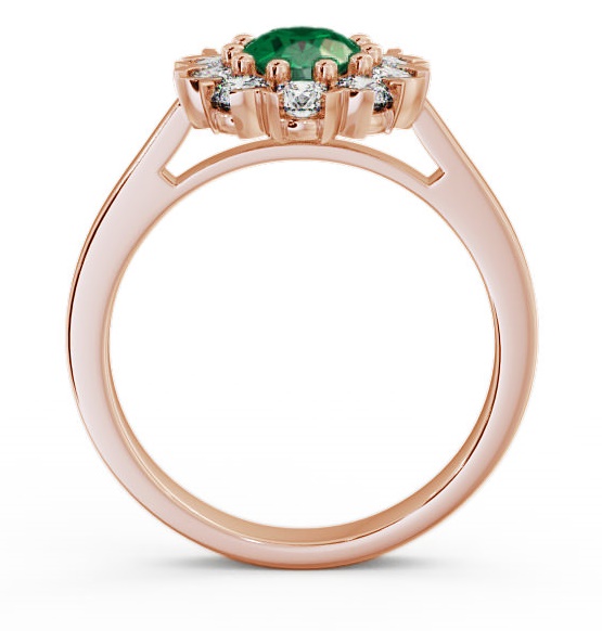 Cluster Emerald and Diamond 1.45ct Ring 18K Rose Gold CL4GEM_RG_EM_THUMB1 