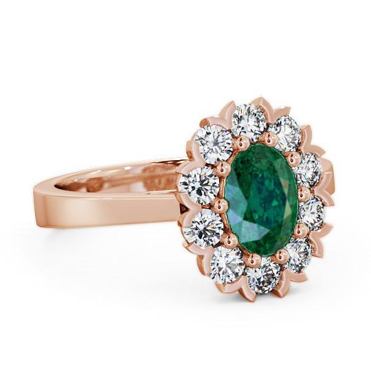 Cluster Emerald and Diamond 1.45ct Ring 18K Rose Gold CL4GEM_RG_EM_THUMB1