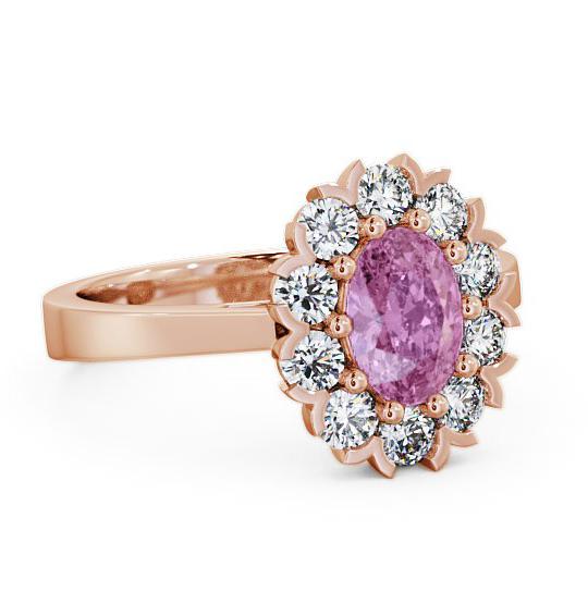 Cluster Pink Sapphire and Diamond 1.60ct Ring 18K Rose Gold CL4GEM_RG_PS_THUMB1
