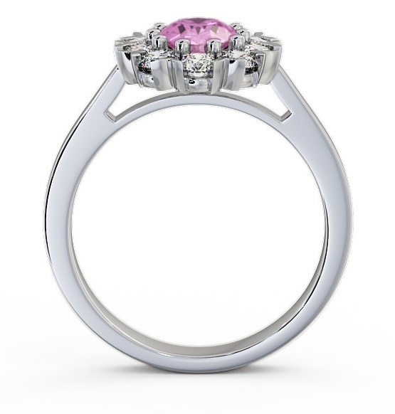 Cluster Pink Sapphire and Diamond 1.60ct Ring 18K White Gold CL4GEM_WG_PS_THUMB1 