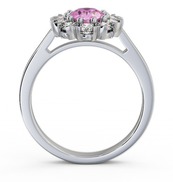 Cluster Pink Sapphire and Diamond 1.60ct Ring 18K White Gold CL4GEM_WG_PS_THUMB1 