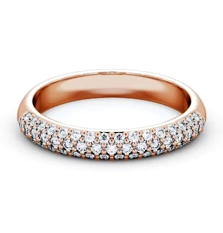 Pave Half Eternity Diamond Cluster Style Ring 9K Rose Gold CL50_RG_thumb1.jpg