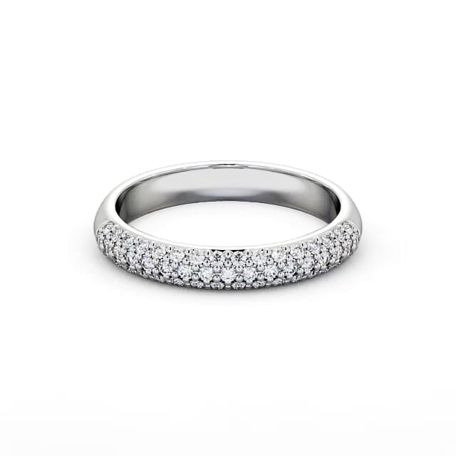 Pave Half Eternity Diamond 0.30ct Ring 18K White Gold - Jariah CL50_WG_HAND