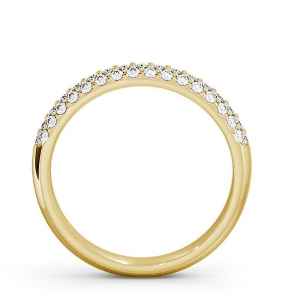 Pave Half Eternity Diamond Cluster Style Ring 18K Yellow Gold CL50_YG_thumb1.jpg 
