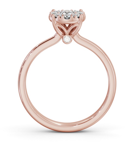 Cluster Style Round Diamond Ring 18K Rose Gold CL52_RG_THUMB1