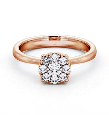 Cluster Style Round Diamond Ring 9K Rose Gold CL52_RG_THUMB2 