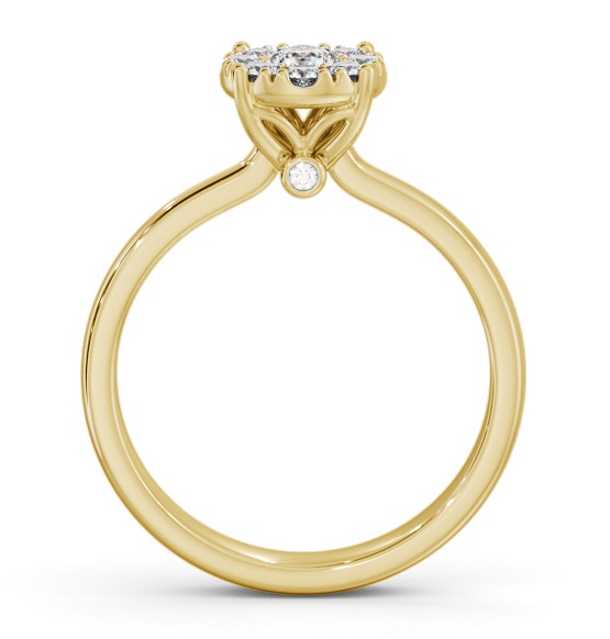Cluster Style Round Diamond Ring 18K Yellow Gold CL52_YG_THUMB1