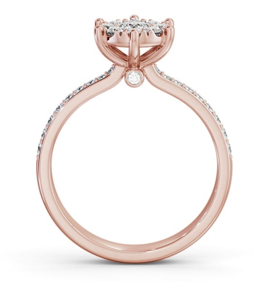 Cluster Style Round Diamond Ring 9K Rose Gold CL53_RG_THUMB1