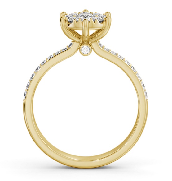 Cluster Style Round Diamond Ring 9K Yellow Gold CL53_YG_THUMB1 
