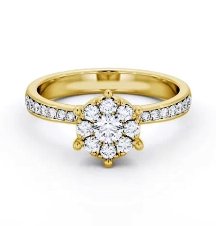 Cluster Style Round Diamond Ring 9K Yellow Gold CL53_YG_THUMB2 
