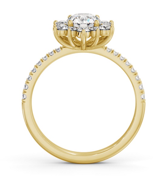 Cluster Diamond Halo Style Ring 9K Yellow Gold CL54_YG_THUMB1 