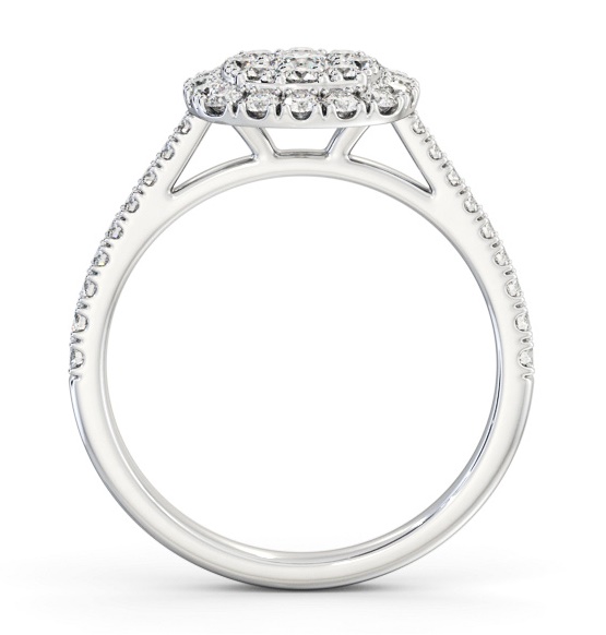 Cluster Style Round Diamond Ring Platinum CL55_WG_THUMB1