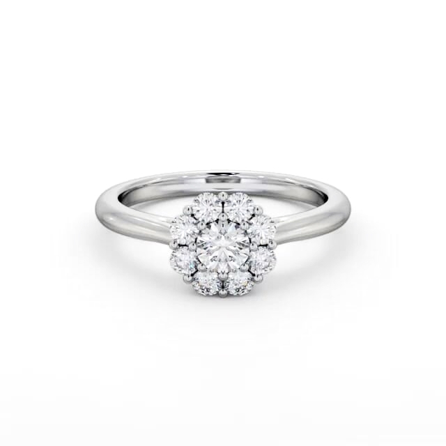Cluster Diamond Ring Platinum - Malika CL56_WG_HAND