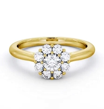 Cluster Diamond Ring 18K Yellow Gold CL56_YG_THUMB1