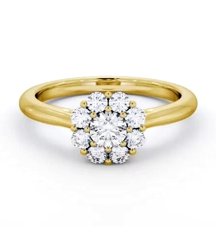 Cluster Diamond Ring 18K Yellow Gold CL56_YG_THUMB2 