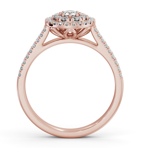 Cluster Style Round Diamond Pear Design Ring 9K Rose Gold CL57_RG_THUMB1 