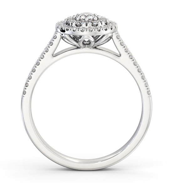 Cluster Style Round Diamond Ring Platinum CL57_WG_THUMB1 