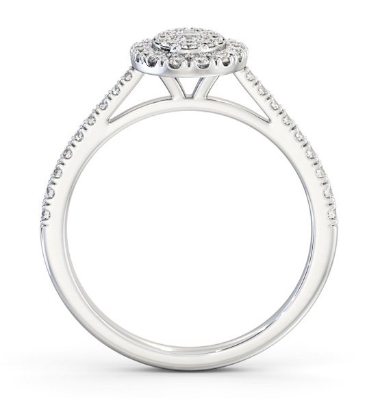 Cluster Style Round Diamond Ring Platinum CL59_WG_THUMB1 