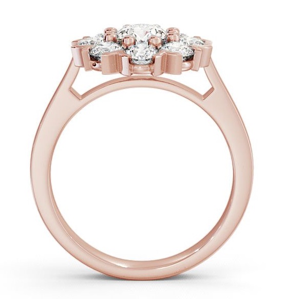 Cluster Diamond Halo Style Ring 18K Rose Gold CL5_RG_THUMB1