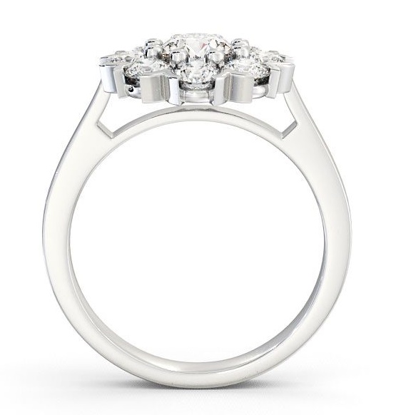 Cluster Diamond Halo Style Ring 18K White Gold CL5_WG_THUMB1