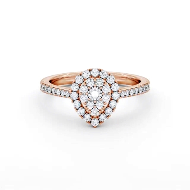 Cluster Style Round Diamond Ring 18K Rose Gold - Kayloni CL60_RG_HAND