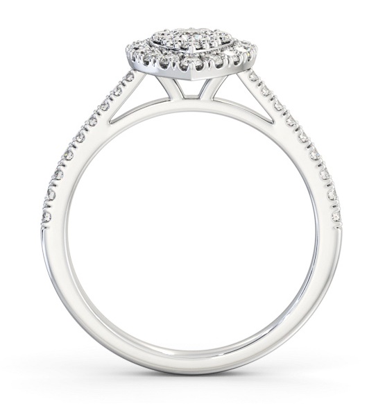 Cluster Style Round Diamond Ring Platinum CL60_WG_THUMB1 