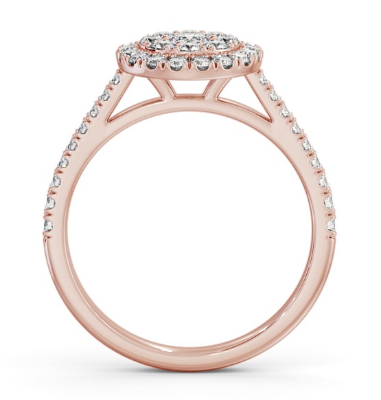 Cluster Style Round Diamond Ring 9K Rose Gold CL61_RG_THUMB1 