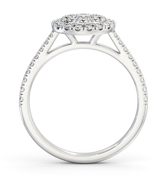 Cluster Style Round Diamond Ring 18K White Gold CL61_WG_THUMB1 