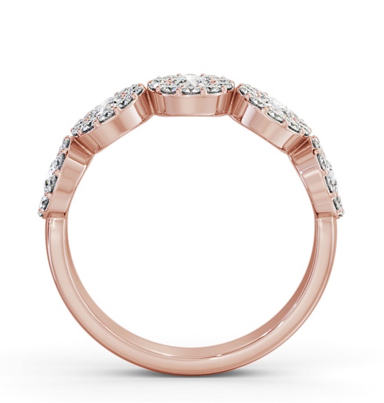 Cluster Style 0.90ct Round Diamond Ring 9K Rose Gold CL62_RG_THUMB1 