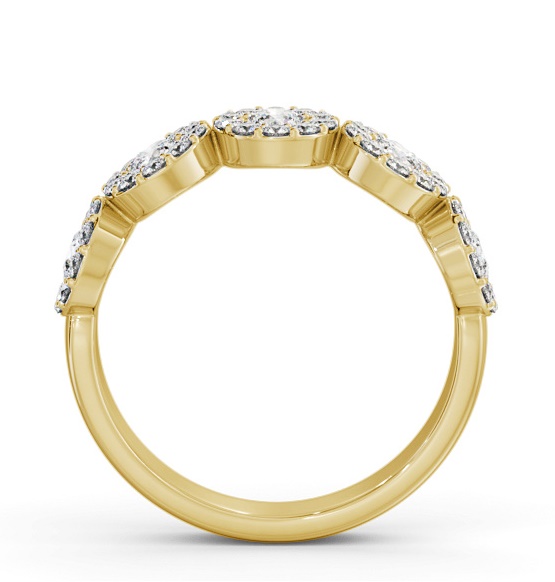 Cluster Style 0.90ct Round Diamond Ring 9K Yellow Gold CL62_YG_THUMB1 