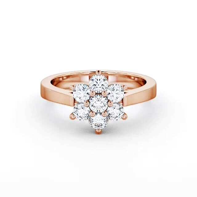 Cluster Diamond Ring 18K Rose Gold - Maya CL6_RG_HAND