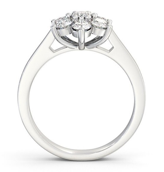 Cluster Diamond Classic Style Ring 18K White Gold CL6_WG_THUMB1 