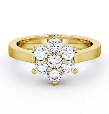 Cluster Diamond Classic Style Ring 18K Yellow Gold CL6_YG_THUMB2 