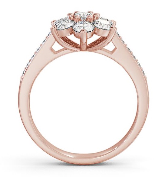 Cluster Floral Style Diamond Ring 18K Rose Gold with Channel Set Side Stones CL6S_RG_THUMB1.jpg