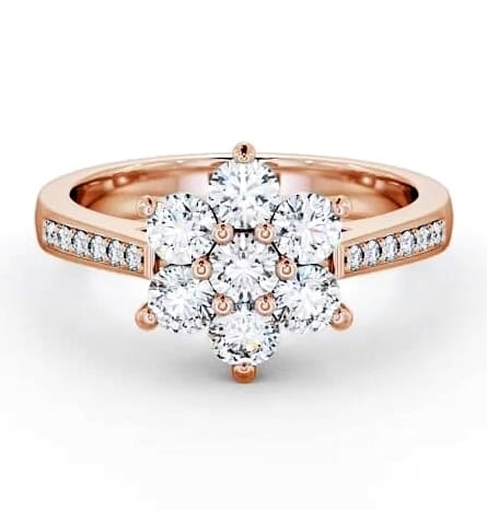 Cluster Floral Style Diamond Ring 18K Rose Gold with Channel CL6S_RG_THUMB1.jpg