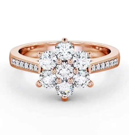 Cluster Floral Style Diamond Ring 18K Rose Gold with Channel CL6S_RG_THUMB2.jpg 