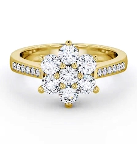 Cluster Floral Style Diamond Ring 18K Yellow Gold with Channel CL6S_YG_THUMB2.jpg 