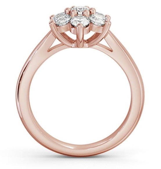 Cluster Diamond Floral Design Ring 18K Rose Gold CL7_RG_THUMB1